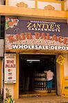 Shop selling wine and liquor in Panaji, formerly known as Panjim, Goa, India, Asia