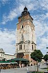 Town Hall Tower (Ratusz), place du marché (Rynek Glowny), vieille ville (Stare Miasto), Krakow (Cracovie), Site du patrimoine mondial de l'UNESCO, en Pologne, Europe