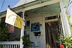 The Chicken Store with chickens inside and out, Duval Street, Key West, Florida, United States of America, North America