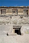 Entrée de tombe, Palais des colonnes, Mitla, antiquité mixtèque site, Oaxaca, Mexique, Amérique du Nord