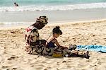 Beach at Santa Maria, Sal (Salt), Cape Verde Islands, Africa