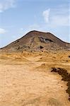 Remains of volcano near Calhau, Sao Vicente, Cape Verde Islands, Africa