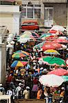 The African market in the old city of Praia on the Plateau, Praia, Santiago, Cape Verde Islands, Africa