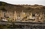 Le cimetière de blanc, Sao Filipe, Fogo (feu), Cap vert, Afrique