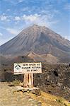 Pico de Fogo volcano in the background, Fogo (Fire), Cape Verde Islands, Africa