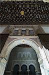 The Ambassadors Hall with three horseshoe arches, Real Alcazar, UNESCO World Heritage Site, Santa Cruz district, Seville, Andalusia (Andalucia), Spain, Europe