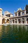 The pool of Mercury in the Real Alcazar, UNESCO World Heritage Site, Santa Cruz district, Seville, Andalusia (Andalucia), Spain, Europe