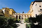 The gardens of the Real Alcazar, UNESCO World Heritage Site, Santa Cruz district, Seville, Andalusia (Andalucia), Spain, Europe