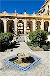 Les jardins du Real Alcazar, patrimoine mondial de l'UNESCO, le quartier de Santa Cruz, Séville, Andalousie (Andalucia), Espagne, Europe