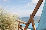 Beach Chair at Beach, Vorupoer, Jylland, Denmark