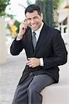 Businessman Talking on Cell Phone