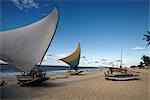Boote am Strand, Fortaleza, Ceara, Brasilien