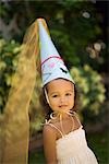 Girl wearing Princess Hat