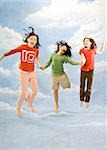 Children jumping in air