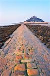 Mounten der Damm, St. Michael, Marazion Strand, Cornwall, England, Vereinigtes Königreich