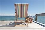 Canvas Beach Chair on Dock