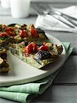 Aubergine Frittata aux champignons et tomates