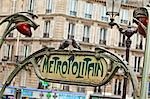 Metro Sign, Paris, Frankreich