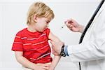 Boy getting immunization