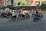 People on motobike in street of Ho Chi Minh,Vietnam