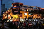 Motorbike traffic in front of the department store,Ho Chi Minh City,Vietnam