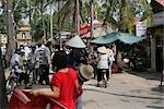 People crowded outside Chua Ba Thien Hau,Ho Chi Minh City,Vietnam