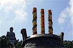 Encens et la statue du Bouddha géant, le monastère de Po Lin, Lantau Island, Hong Kong