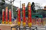 Encens en dehors de la Po Lin monastère, l'île de Lantau, Hong Kong