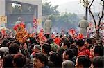 Die Gläubigen an Che Kung Temple, Shatin, Hong Kong
