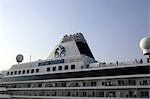 Gros plan du croiseur à Ocean Terminal, Hong Kong