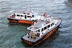 Boote von der Queen's Pier, Central, Hong Kong