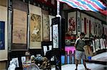 Antique chinese painting shop on Cat Street,Sheung Wan,Hong Kong