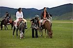 Horsebacking riding for tourist at Shangri-La,Yunnan,China