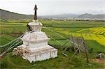 Tibetan stupa in suburbs of Shangrila,China