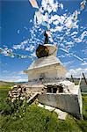 Tibetan stupa on the highland Shangri-La,China