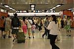 Busy MTR Central Station,Central,Hong Kong