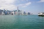 Zentralen Skyline und Star Ferry Pier, Hong Kong