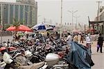 A scooter carpark by the Bazaar,Old town of Kashgar,Xinjiang Uyghur autonomy district,Silkroad,China