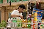 Fournisseur de boissons, vieille Kachgar, Xinjiang Uyghur, district autonomie, Silkroad, Chine