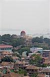 Cityscape of Gulangyu Island with the Xiamen Museum in vision from Sunlight Rock Park,Gulangyu Island,Xiamen (Amoy),Fujian Province,China