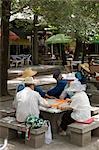 People at leisure,Old town of Dali,Yunnan Province,China