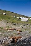 Kazakh yurts for tourist accommodation,Xi Baiyanggou,Nanshan ranch,Wulumuqi,Xinjiang Uyghur autonomy district,Silk Road,China