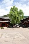 Old market square of Shuhe village,Lijiang,Yunnan Province,China