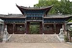 Gateway of Black Dragon Pool,Old town of Lijiang,Yunnan Province,China