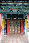 Gate of Phoenix pavilion,Black dragon pool,Old town of Lijiang,Yunnan Province,China