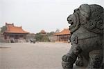 Guardian elephant scultpture on the long spirit approach of North Tomb (Beiling,Zhaoling),Imperial tomb of Huang Taiji (2nd Emperor of Qing Dynasty),Shenyang,Liaoning Province,China