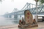 Sino-Korea Friendship Bridge on Yalu River,Dandong,Liaoning Province,China