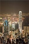 Cityscape of Victoria Harbour from the Peak,Hong Kong