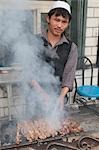 Kabob stand,Bazaar of Kuche (Kuqa),Xinjiang,China