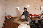 Lagman making (Uyghur noodle),Turpan,Xinjiang,China